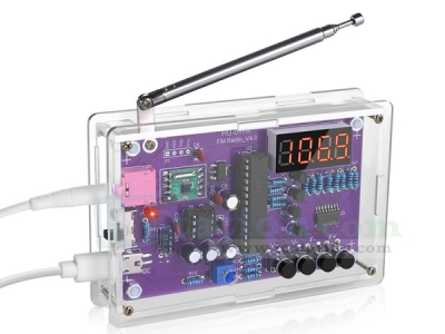 DIY Radio Kits FM 87-108MHz, Electronic Soldering Practice Kit, RDA5807 Radio Kits with 2 Power Supply Modes Digital Radio Kit with Headphone Jack